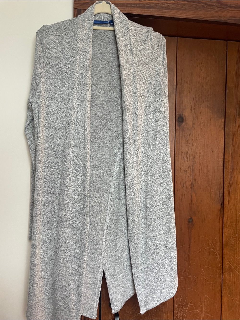Apt. 9 Light Gray Open-Front Drape Cardigan